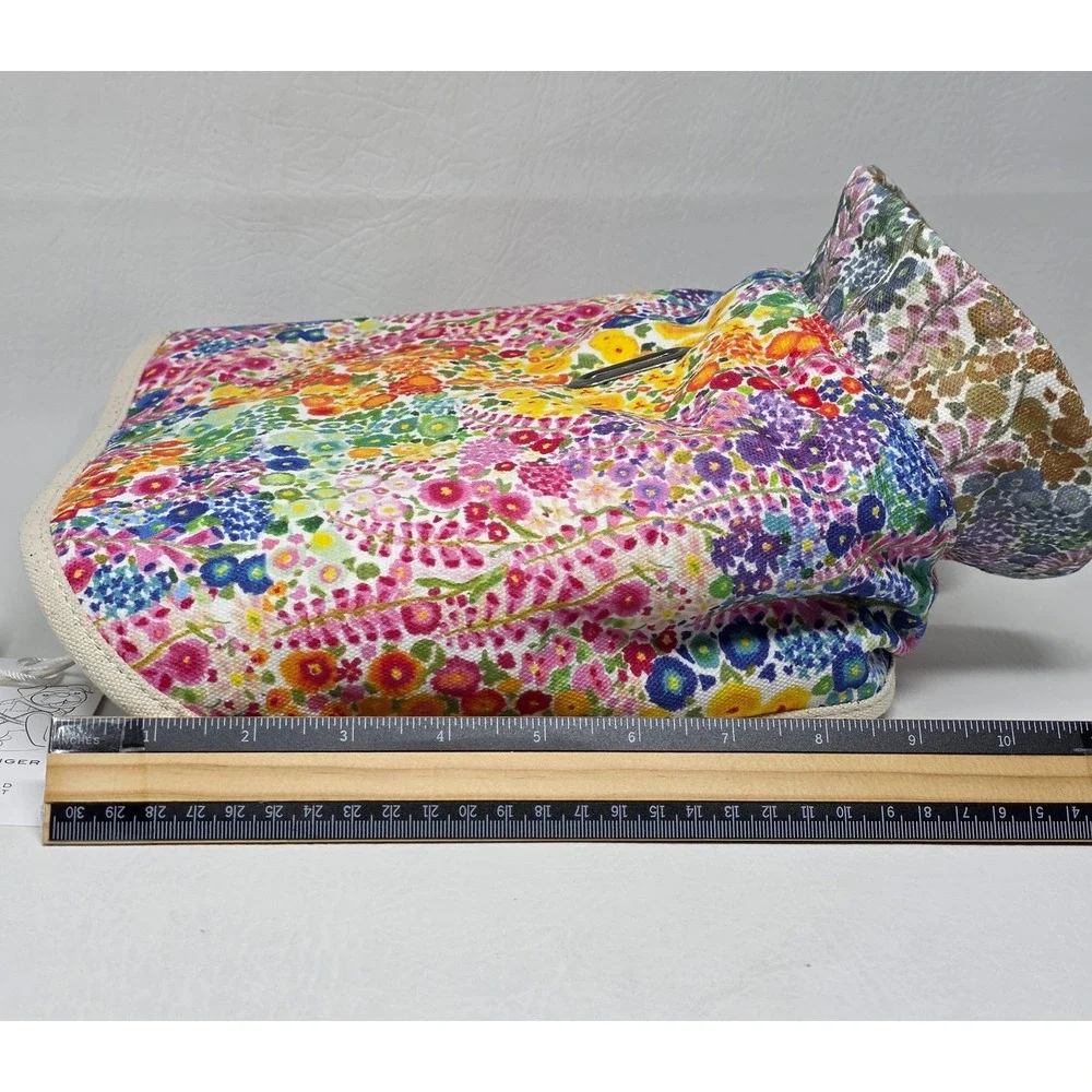 Kurt Geiger London Recycled Dog Coat Floral Multi Color Eagle Head Small New